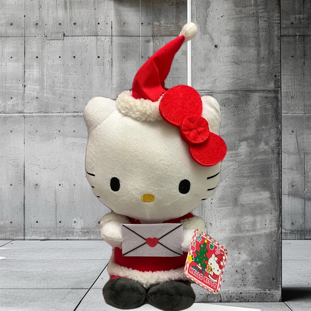Hello Kitty Festive Plush with Red Santa Hat